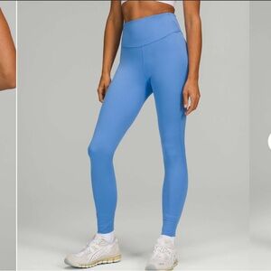 Lululemon Base Pace High-Rise Running Tight 28" Brushed Nulux Size 8 Blue Nile